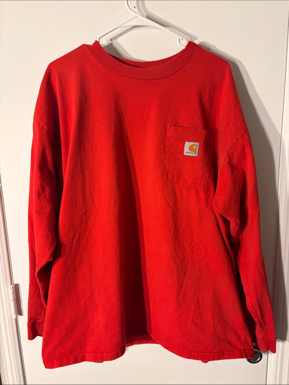 Carhartt Red Long Sleeve Pocket Tee